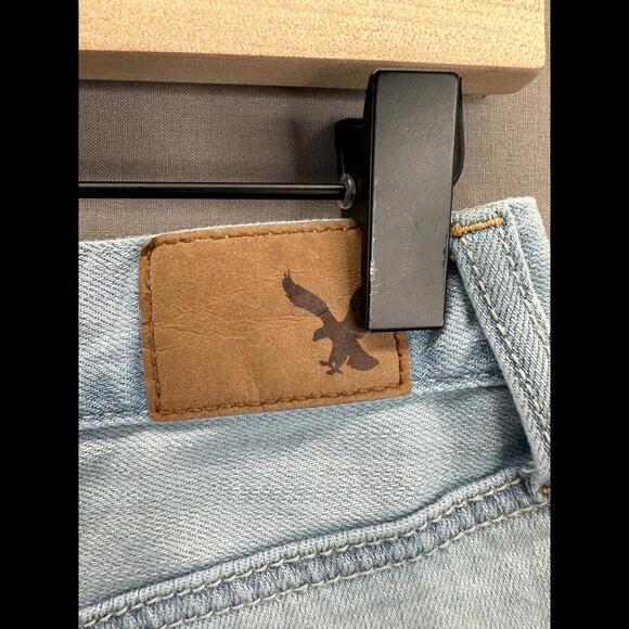 American Eagle Womens Blue Denim Shorts Vintage Hi Rise Festival Size 0 - Picture 12 of 13